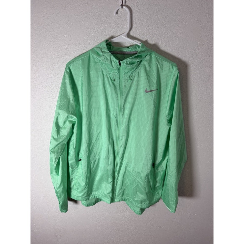 Womens L Nike Essential Repel Running Rain Jacket Water Repellent CU3217 342